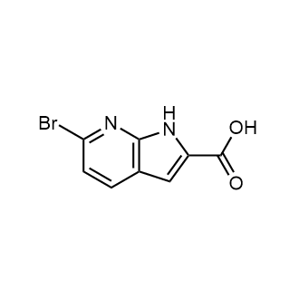 6-溴-1H-吡咯并[2,3-b]吡啶-2-羧酸结构式