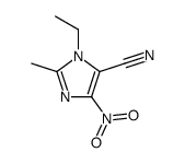 5-cyano-1-ethyl-2-methyl-4-nitro-1H-imidazole结构式