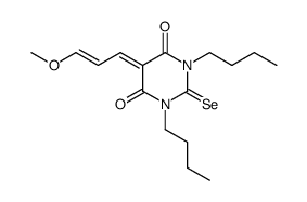 1,3-dibutyl-2-seleno-4,6-diketo-5-(3'-methoxypropenylidene)pyrimidine Structure