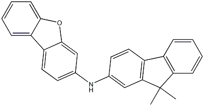 N-(9,9-二甲基芴-2-基)二苯并呋喃-3-胺结构式