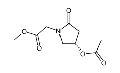 Methyl (S)-4-acetoxy-2-oxo-1-pyrrolidineacetate结构式