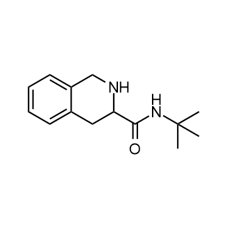 N-(叔丁基)-1,2,3,4-四氢异喹啉-3-甲酰胺结构式