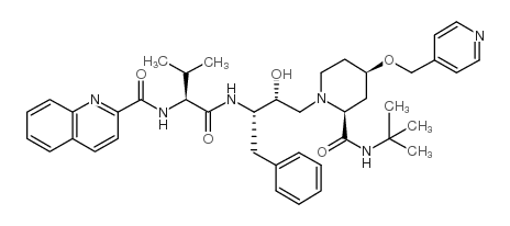 N-[(2S)-1-[[(2S,3R)-4-[(2S,4R)-2-(tert-butylcarbamoyl)-4-(pyridin-4-ylmethoxy)piperidin-1-yl]-3-hydroxy-1-phenylbutan-2-yl]amino]-3-methyl-1-oxobutan-2-yl]quinoline-2-carboxamide Structure