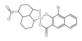 Copper,(4-bromo-3-hydroxy-2-naphthalenecarboxylato-O2,O3)(5-nitro-8-quinolinolato-N1,O8)-(9CI) Structure