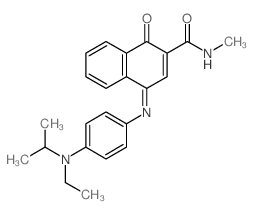 4-[[4-[乙基(1-甲基乙基)氨基]苯基]亚氨基]-1,4-二氢-N-甲基-1-氧代-2-萘羧酰胺结构式
