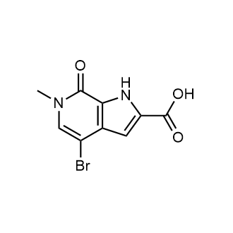 4-溴-6-甲基-7-氧代-6,7-二氢-1H-吡咯并[2,3-c]吡啶-2-羧酸结构式