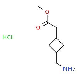 2-[3-(氨基甲基)环丁基]乙酸甲酯盐酸盐结构式