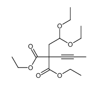 diethyl 2-(2,2-diethoxyethyl)-2-prop-1-ynylpropanedioate结构式