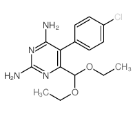2,4-Pyrimidinediamine,5-(4-chlorophenyl)-6-(diethoxymethyl)- Structure