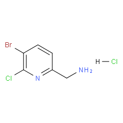 (5-溴-6-氯吡啶-2-基)甲胺盐酸盐结构式