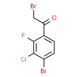 2-溴-1-(4-溴-3-氯-2-氟苯基)乙烷-1-酮结构式