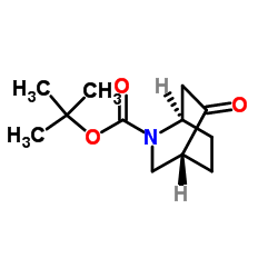 (1R,4R)-5-氧-2-氮杂双环[2.2.2]辛烷-2-羧酸叔丁酯结构式