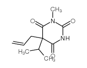 2,4,6(1H,3H,5H)-Pyrimidinetrione,1-methyl-5-(1-methylethyl)-5-(2-propen-1-yl)- Structure