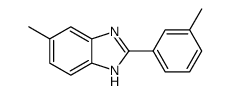 5-METHYL-2-(3-METHYLPHENYL)-1H-BENZIMIDAZOLE结构式