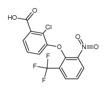 2-Chlor-3-(2-nitro-6-trifluormethyl-phenoxy)-benzoesaeure Structure
