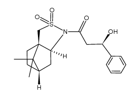 (R)-1-((3aR,6S,7aS)-8,8-dimethyl-2,2-dioxidohexahydro-1H-3a,6-methanobenzo[c]isothiazol-1-yl)-3-hydroxy-3-phenylpropan-1-one Structure