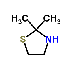 2,2-二甲基噻唑烷结构式