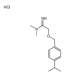 [1-amino-2-[(4-propan-2-ylphenyl)methoxy]ethylidene]-dimethylazanium,chloride结构式