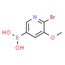 2-Bromo-3-methoxypyridine-5-boronic acid Structure