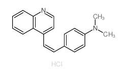 Benzenamine,N,N-dimethyl-4-[2-(4-quinolinyl)ethenyl]-, hydrochloride (1:1) structure