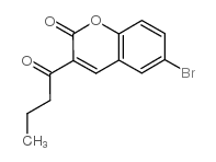 6-溴-3-丁酰-2H-苯并吡喃-2-酮结构式