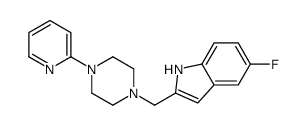5-氟-2-{[4-(2-吡啶)-1-哌嗪]甲基}-1H-吲哚结构式