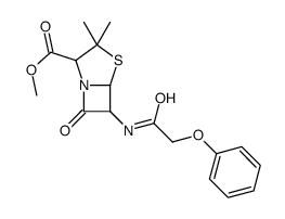 methyl 3,3-dimethyl-7-oxo-6-[(2-phenoxyacetyl)amino]-4-thia-1-azabicyclo[3.2.0]heptane-2-carboxylate结构式