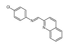 N-(4-chlorophenyl)-1-quinolin-2-ylmethanimine结构式