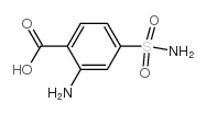 2-氨基-4-(氨基磺酰基)苯羧酸结构式