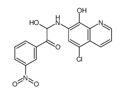 2-[(5-chloro-8-hydroxyquinolin-7-yl)amino]-2-hydroxy-1-(3-nitrophenyl)ethanone结构式