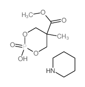 methyl 2-hydroxy-5-methyl-2-oxo-1,3-dioxa-2$l^C11H22NO6P-phosphacyclohexane-5-carboxylate; piperidine结构式