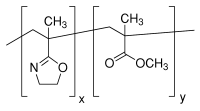 甲丙烯酰酸聚(2-异丙烯基-2-噁吖啉-co-甲酯)结构式