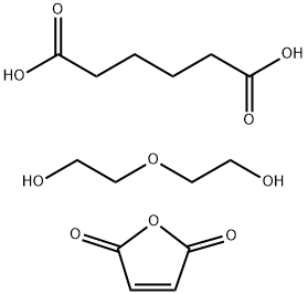 顺丁烯二酸酐与己二酸和2,2'-氧联二乙醇的聚合物结构式