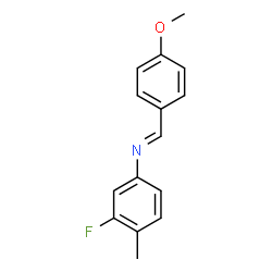 (3-fluoro-4-methylphenyl)(4-methoxybenzylidene)amine structure