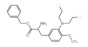 Alanine, 3-[3-[bis(2-chloroethyl)amino]-4-methoxyphenyl]-, benzyl ester, dihydrochloride, DL- Structure