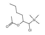 1-chloro-1-(trimethyl)silylhexan-2-yl acetate结构式