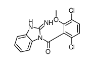 (2-aminobenzimidazol-1-yl)-(3,6-dichloro-2-methoxyphenyl)methanone结构式