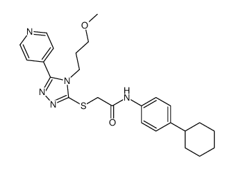 N-(4-cyclohexylphenyl)-2-[[4-(3-methoxypropyl)-5-pyridin-4-yl-1,2,4-triazol-3-yl]sulfanyl]acetamide Structure