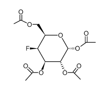 1,2,3,4-Tetra-O-acetyl-4-deoxy-4-fluoro-α-D-galactopyranoside Structure