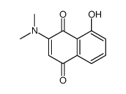 2-(dimethylamino)-8-hydroxynaphthalene-1,4-dione结构式
