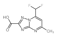 7-二氟甲基-5-甲基-[1,2,4]噻唑并-[1,5-a]嘧啶-2-羧酸结构式