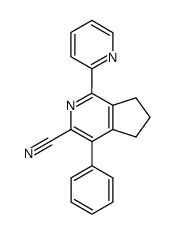 6-cyano-5-phenyl-2-(2'-pyridyl)-3,4-cyclopentenopyridine结构式
