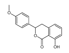 8-hydroxy-3-(4-methoxyphenyl)-3,4-dihydroisochromen-1-one结构式