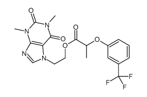 2-(1,3-dimethyl-2,6-dioxopurin-7-yl)ethyl 2-[3-(trifluoromethyl)phenoxy]propanoate结构式