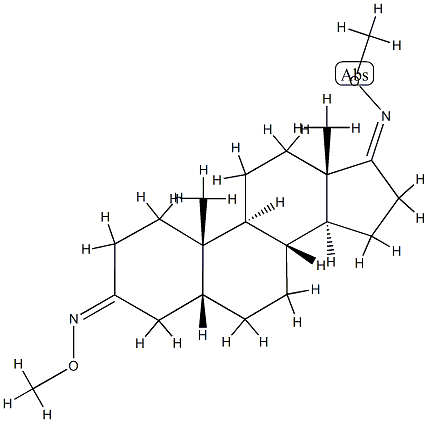 5β-Androstane-3,17-dione bis(O-methyl oxime)结构式