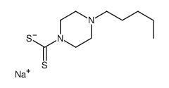 sodium,4-pentylpiperazine-1-carbodithioate结构式