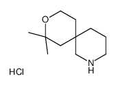 8,8-二甲基-9-噁-2-氮杂螺[5.5]十一烷盐酸盐结构式