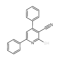2-Mercapto-4,6-diphenyl-nicotinonitrile结构式