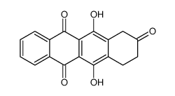 5,12-dihydroxy-3,4-dihydro-1H-tetracene-2,6,11-trione Structure