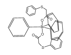triphenyl-l5-bismuthanediyl bis(2-(phenylthio)acetate) Structure